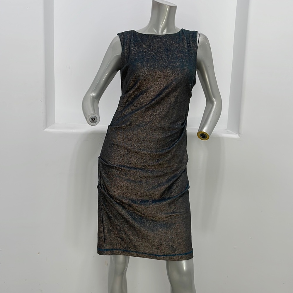 Artelier Nicole Miller  Sleeveless Sheath Dress Blue Size M Serial 006082
